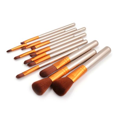 Latest Small Makeup Brush  Powder Blush Brush 12pcs rose gold tool brush make up set