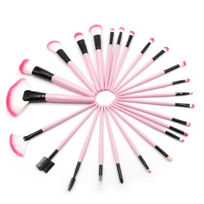 Professional Low Moq 24 pcs Synthetic Hair  Private Label  Makeup Brush