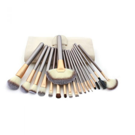 18pcs Personalised Goat Hair Vegan Your Own Brand Makeup Brush Set