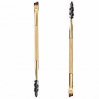 MUB09 New Makeup Tools Bamboo Handle Double Eyebrow Brush+Eyebrow Comb eyelash brush from China